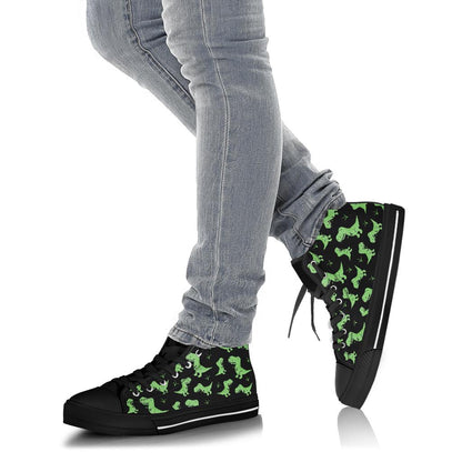 Green Dinosaur Shoes - Black Sole High Top Shoes – product image 4