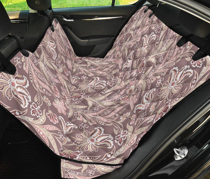 Elegant Floral Decor Car Back Seat Pet Cover