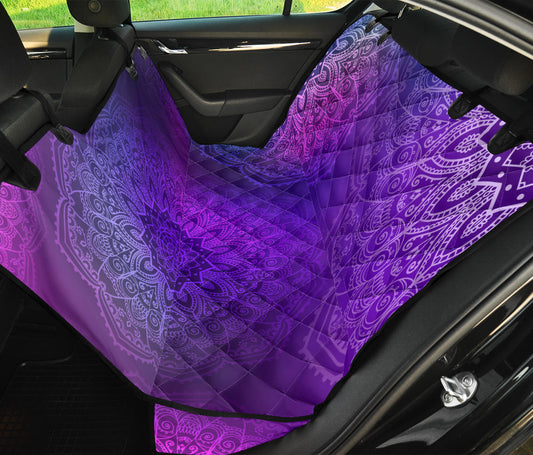 Purple Mandalas Car Back Seat Pet Cover