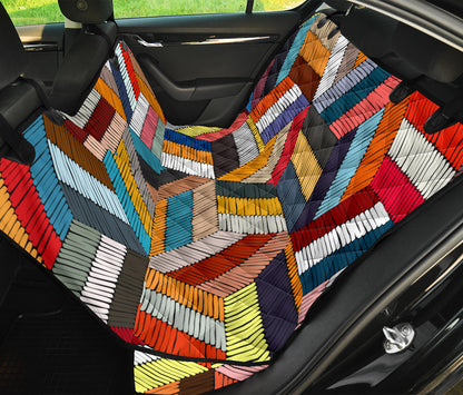 Colorful Pattern Car Back Seat Pet Cover