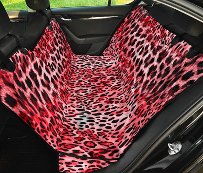 Pink Leopard Print Car Back Seat Pet Cover