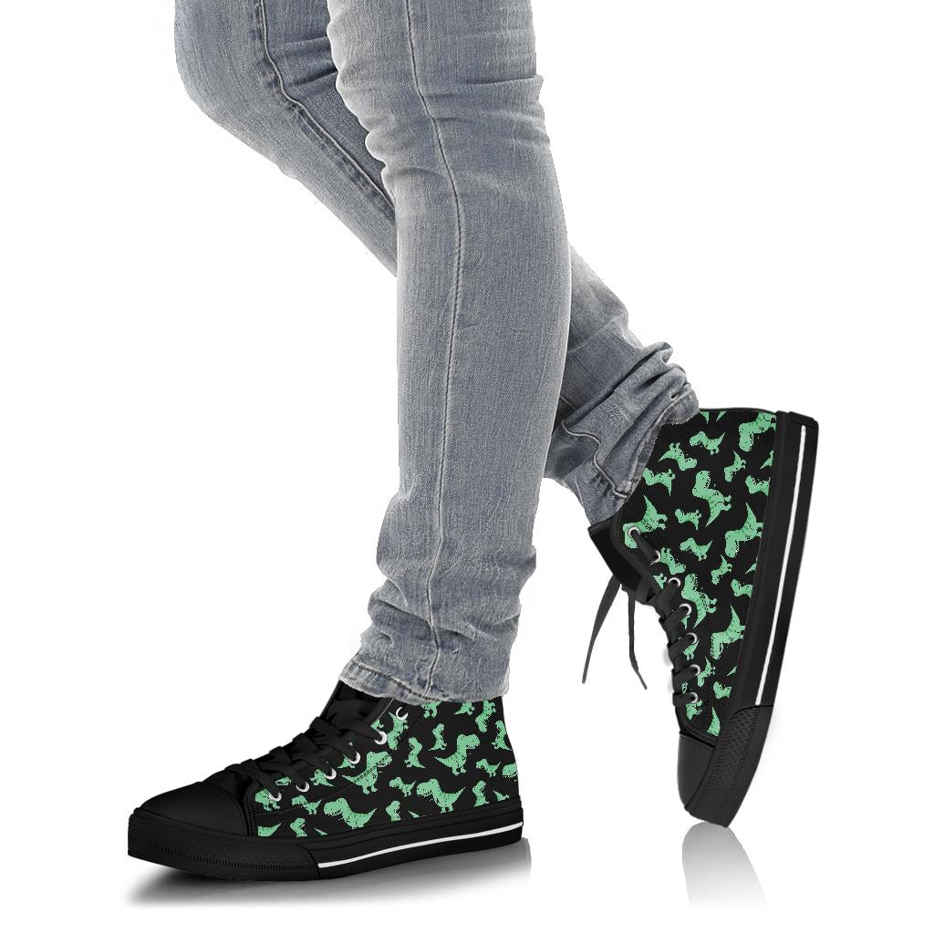 Dinosaur Print Shoes - Black Sole High Top Shoes – product image 4