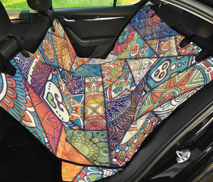 Colorful Mandalas Decor Car Back Seat Pet Cover