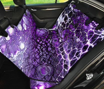 Purple Abstract Car Back Seat Pet Cover