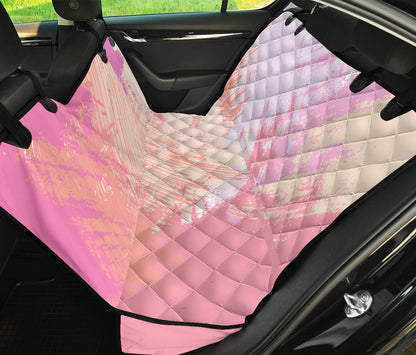 Pink Pastel Abstract Car Back Seat Pet Cover