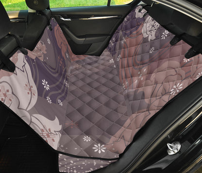 Abstract Floral Car Back Seat Pet Cover