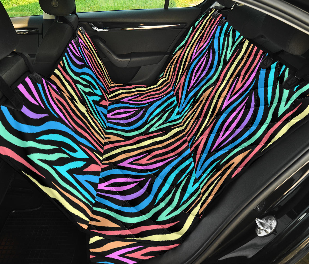 Colorful Abstract Car Back Seat Pet Cover