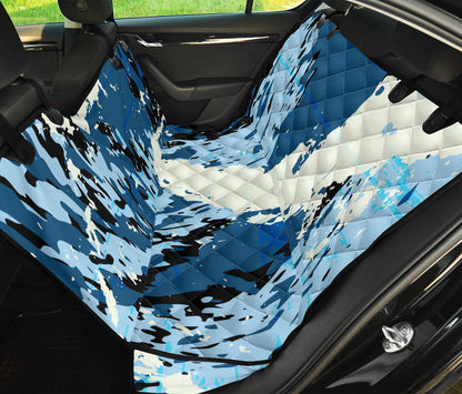 Blue Abstract (2) Car Back Seat Pet Cover