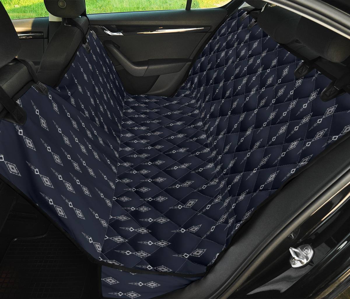 Classy Pattern Car Back Seat Pet Cover