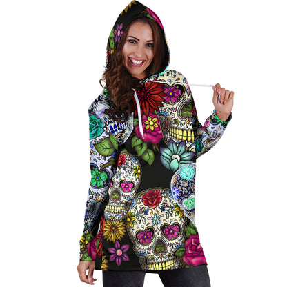 Sugar Skull - Hoodie Dress