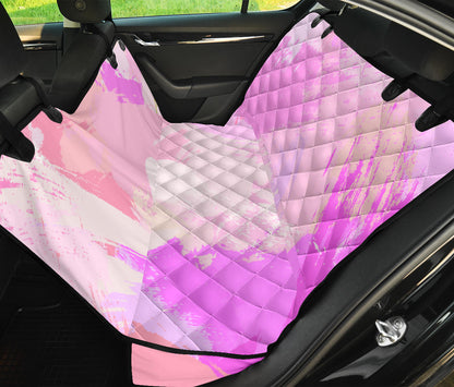 Pink Pastel Abstract Car Back Seat Pet Cover