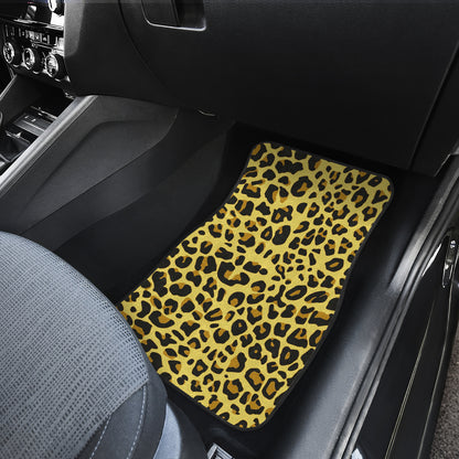 Front And Back Car Mats (Set Of 4) - Leopard