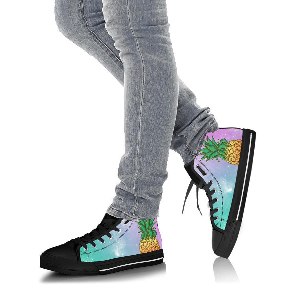Cute Pineapple Shoes Black Sole High Top Shoes – product image 4