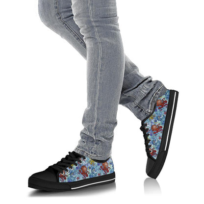 Cute Octopus Shoes Black Sole