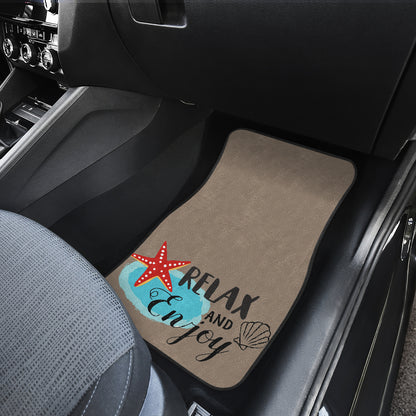 Relax and Enjoy Front And Back Car Mats (Set Of 4)