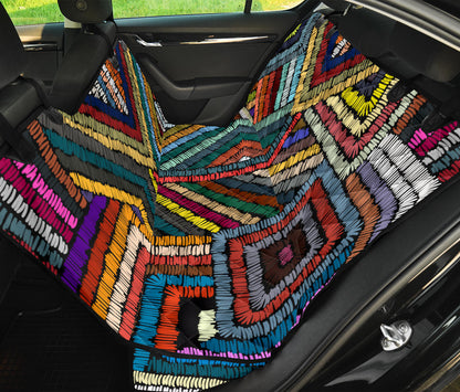 Colorful Ethnic Car Back Seat Pet Cover