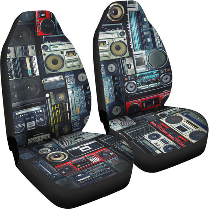 Vintage Boombox Stereos Car Seat Covers