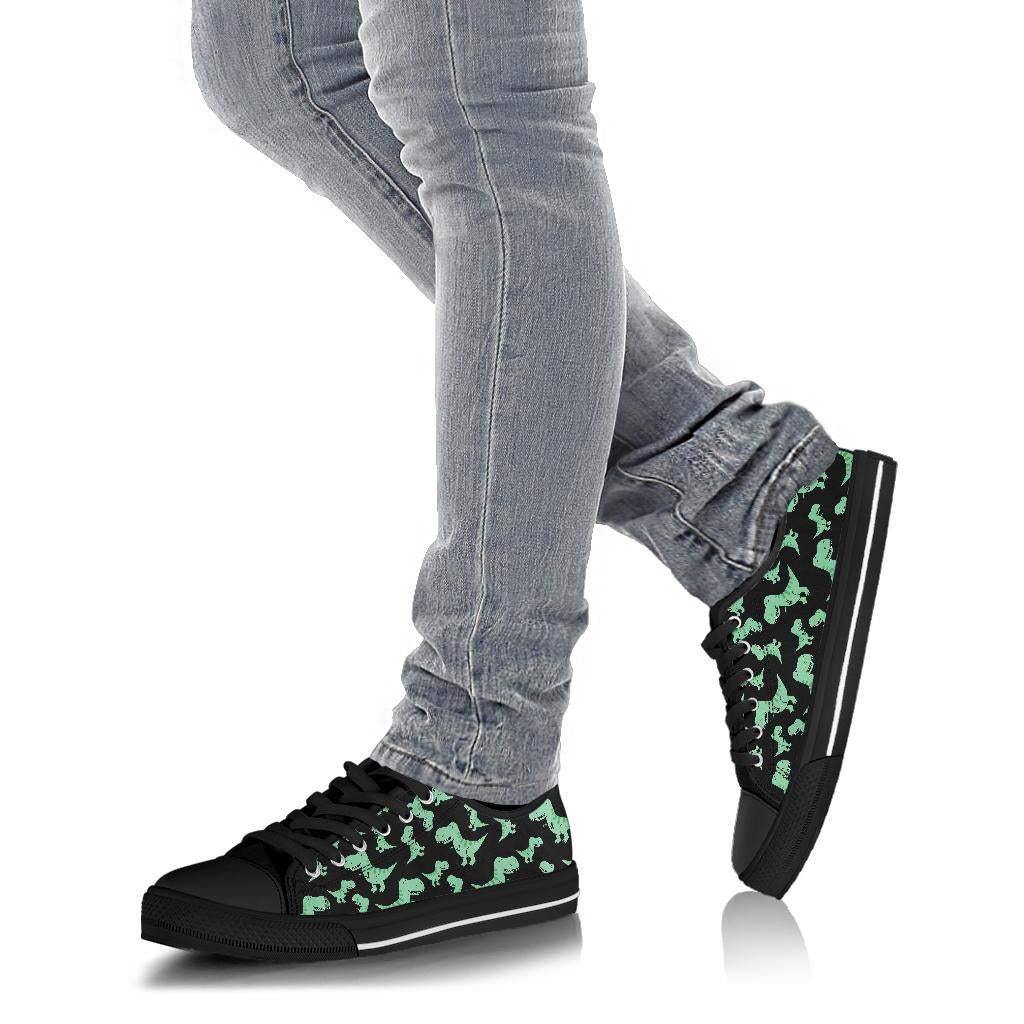 Green Dinosaur Shoes Black