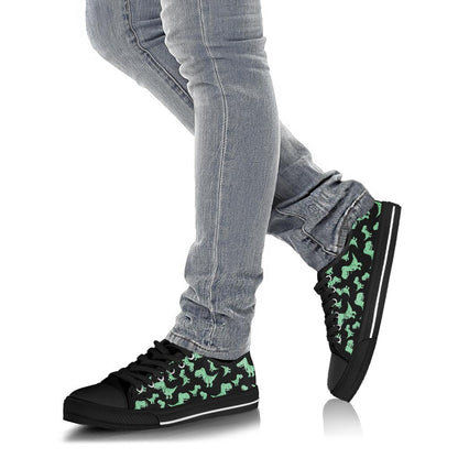 Green Dinosaur Shoes Black