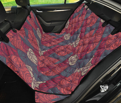Tribal Leaves Car Back Seat Pet Cover