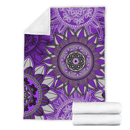 Purple Floral Mandalas Blanket