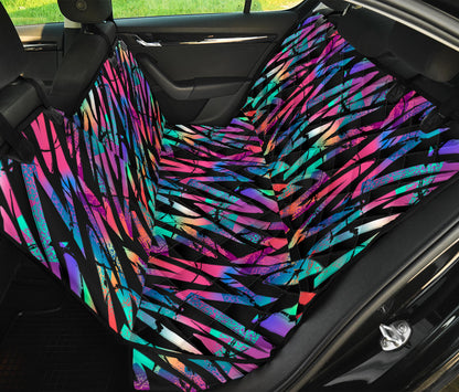 Colorful Abstract Zig Zag Car Back Seat Pet Cover