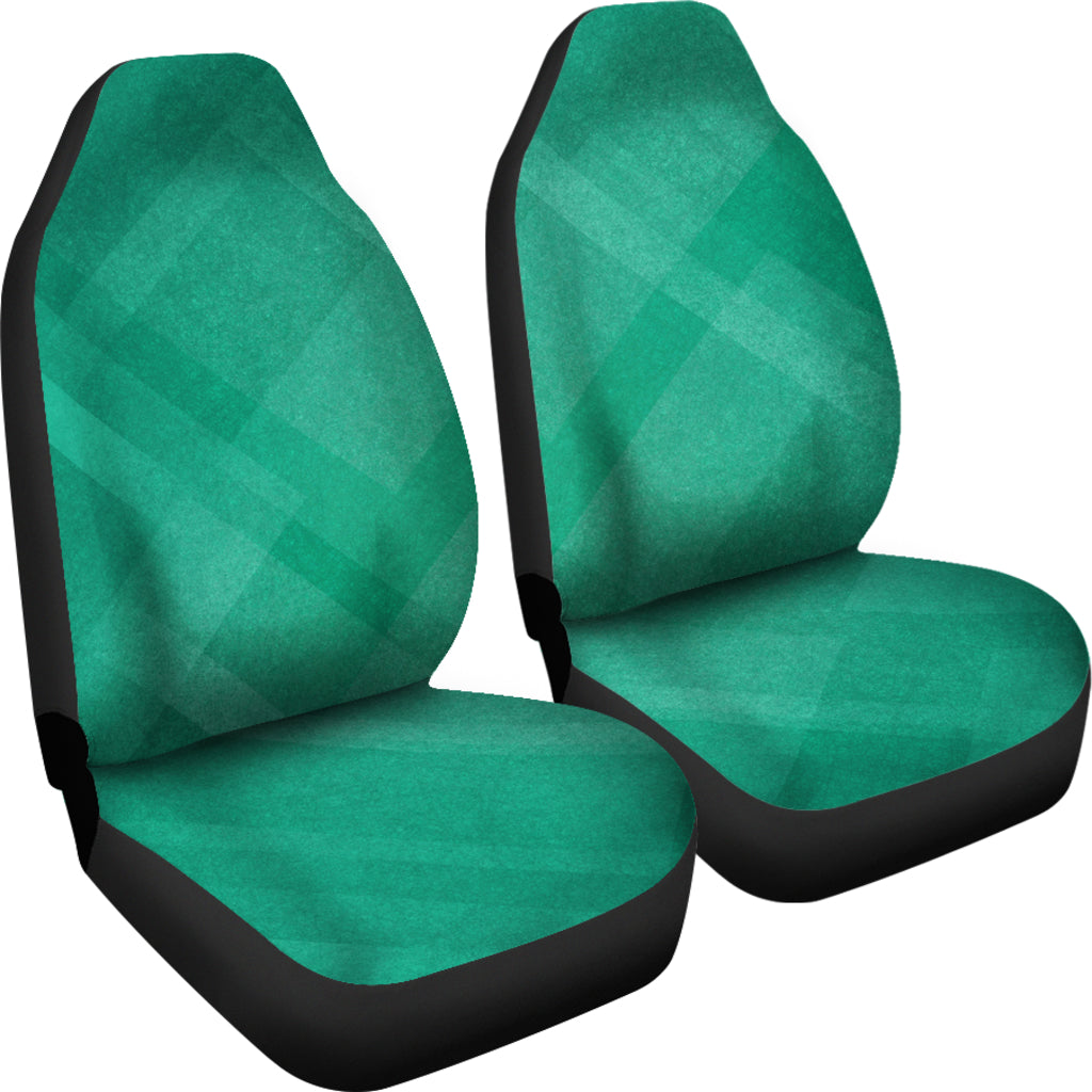 Green Abstract Angles Printed Car Seat Covers