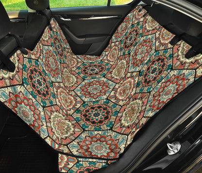 Mandalas Honeycomb Decor Car Back Seat Pet Cover