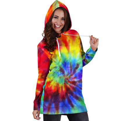 Tie Dye - Women's Hoodie Dress