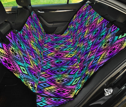 Neon Ethnic Car Back Seat Pet Cover