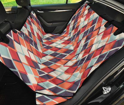 Retro Checkered Car Back Seat Pet Cover