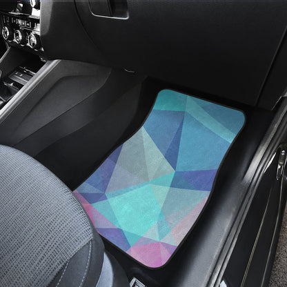 Pink Blue Abstract Triangles Car Floor Mats