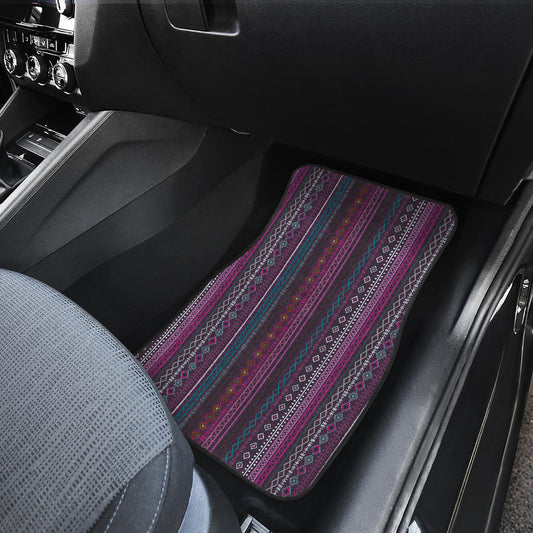 Purple Boho Stripes Decor CL Car Floor Mats