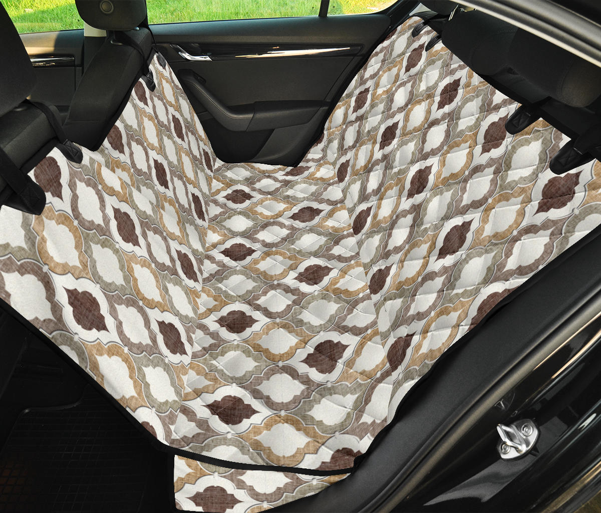 Vintage Pattern Car Back Seat Pet Cover