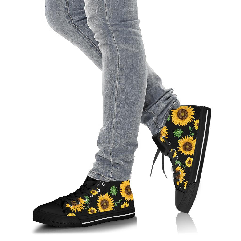 Custom Sunflower Shoes Black Sole