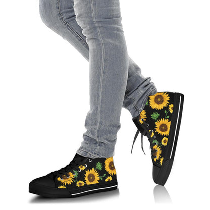 Custom Sunflower Shoes Black Sole