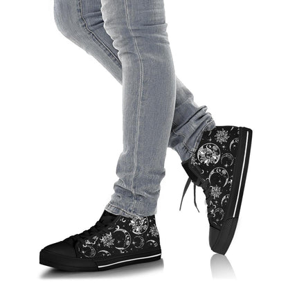 Sun and Moon Shoes - Black Sole High Top Shoes – product image 4