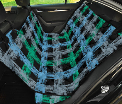 Abstract Plaid Car Back Seat Pet Cover