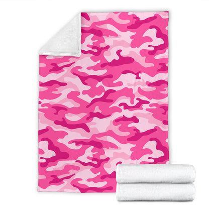 Pink Camouflage Blanket