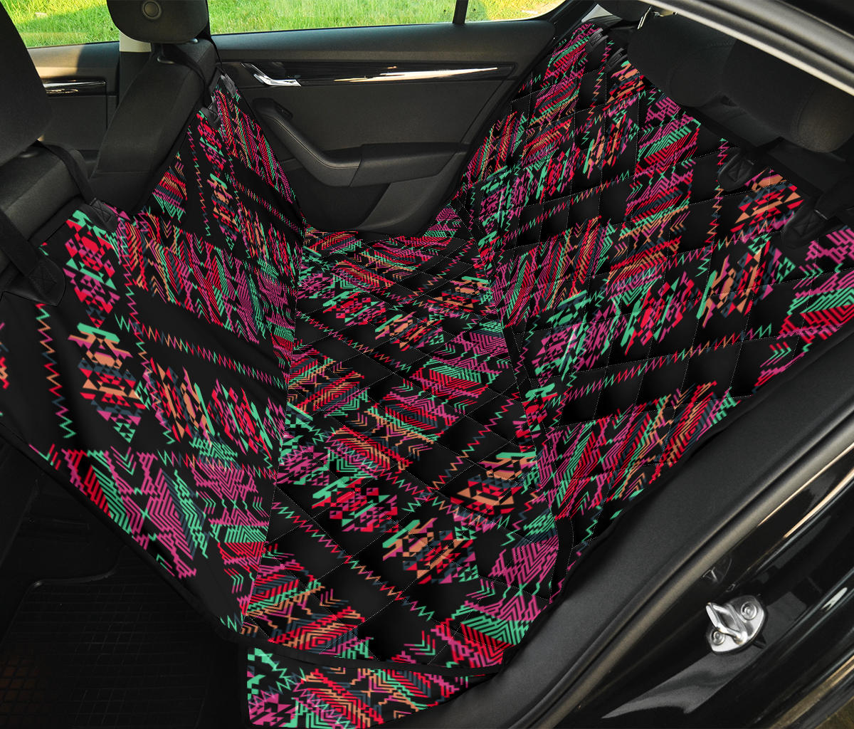 Ethnic Tribal Car Back Seat Pet Cover