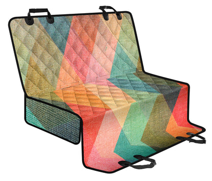 Pastel Diamond Plaid Car Back Seat Pet Cover