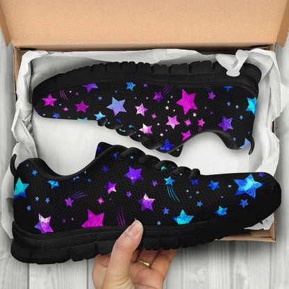 Purple Stars Sneakers - White