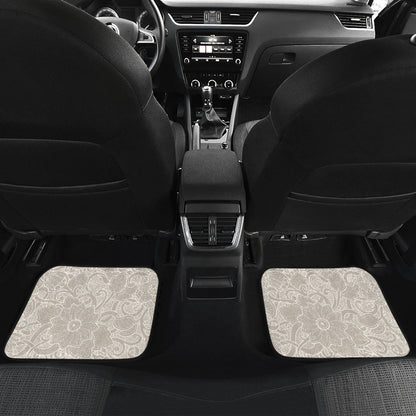 Elegant Floral Decor Car Floor Mats