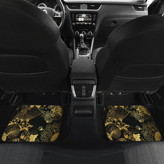 Black & Gold Oriental Car Floor Mats
