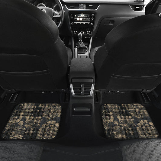 Vintage Floral-Plaid Car Floor Mats