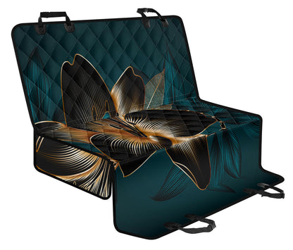 Dark Floral Car Back Seat Pet Cover