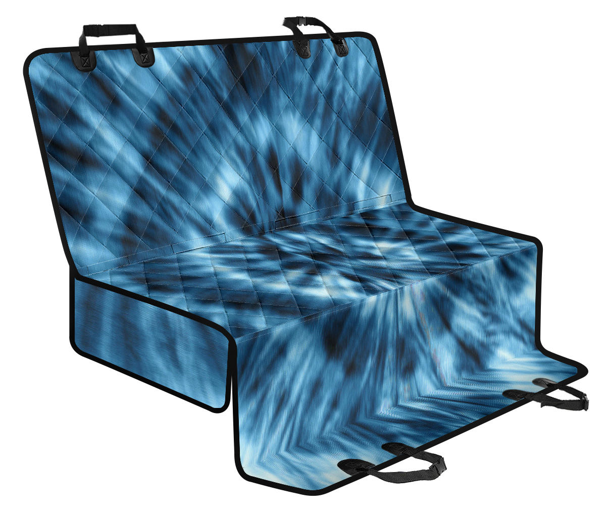 Blue Tie Dye Car Back Seat Pet Cover