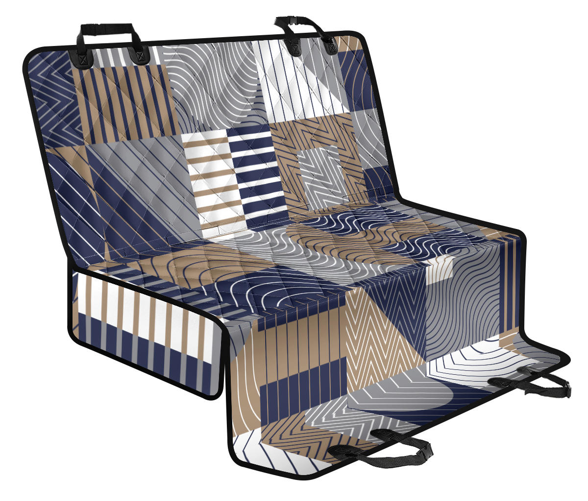 Abstract Block Shapes Car Back Seat Pet Cover