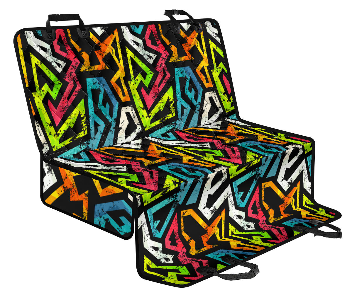 Colorful Abstract Car Back Seat Pet Cover