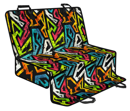 Colorful Abstract Car Back Seat Pet Cover